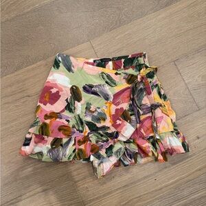 Zara Multicolor Floral Skort